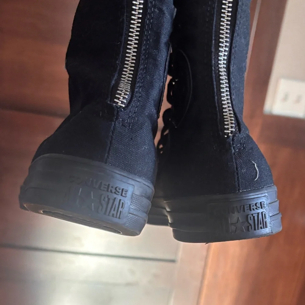 Converse Black Monochrome Knee-High Sneakers_12